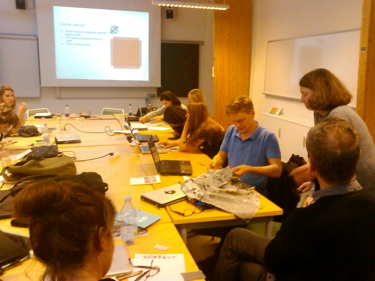 Workshop participants working in Aarhus
